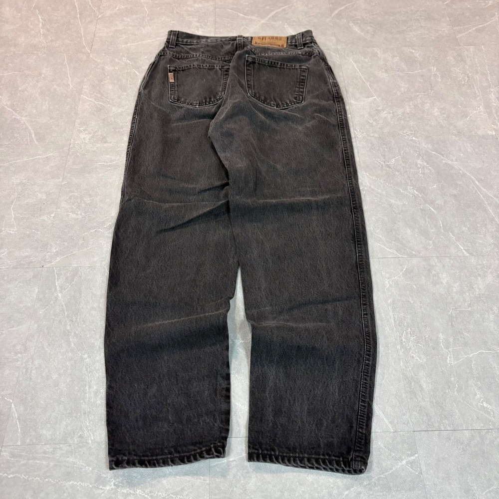 Vintage Gitano Jeanswear Black Denim High Waisted Straight Leg Jeans Size 12 Avg